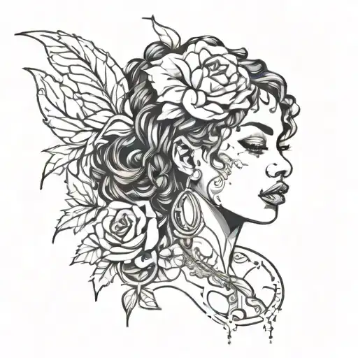 black owned slut tattoo design idea