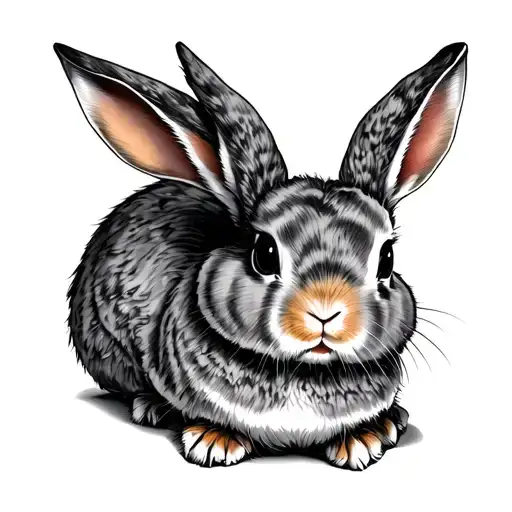 sexy bunny wit hancuff tattoo design idea