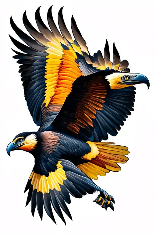 ecuadorian condor soaring high tattoo design idea