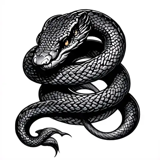 Celtic snake tattoo design idea