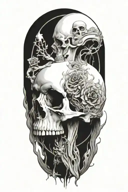 Everything That Rises Must Converge, omega point, momento mori tattoo design idea
