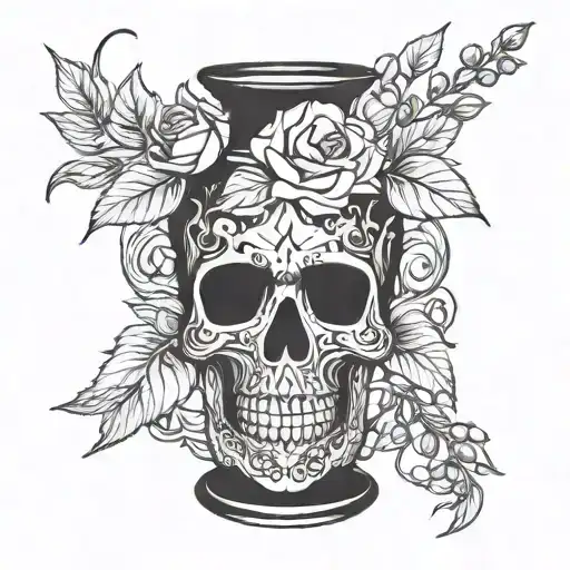 jealousy poison vase tattoo design idea