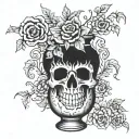jealousy poison vase tattoo design idea