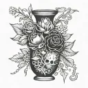 jealousy poison vase tattoo design idea