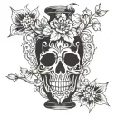 jealousy poison vase tattoo design idea
