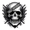 Biker Harley Davidson Skull tattoo design idea
