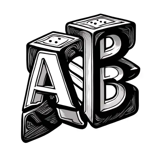 Abc Blocks tattoo design idea