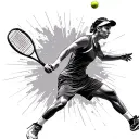 tennis position tattoo design idea