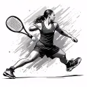 tennis position tattoo design idea