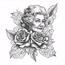 my grandmother who raised me but with whom it was sometimes complicated tattoo design idea