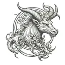 Capricorn Devil tattoo design idea