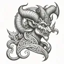 Capricorn Devil tattoo design idea