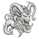 Capricorn Devil tattoo design idea