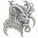 Capricorn Devil tattoo design idea