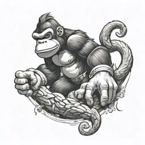 Donkey Kong tattoo design idea