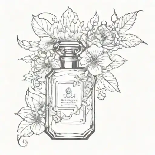 Perfume tattoo design idea