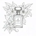 Perfume tattoo design idea
