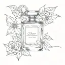 Perfume tattoo design idea