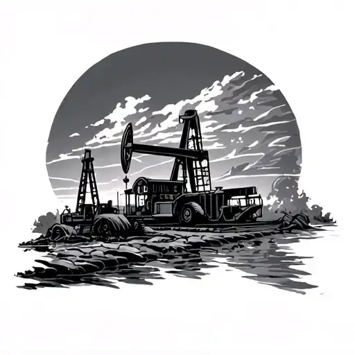 Oilfield tattoo design idea