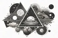 Triangle earth sign tattoo design idea