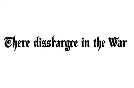 "There discharge in the war" tattoo design idea