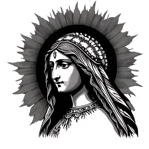 Guadalupe virgin tattoo design idea