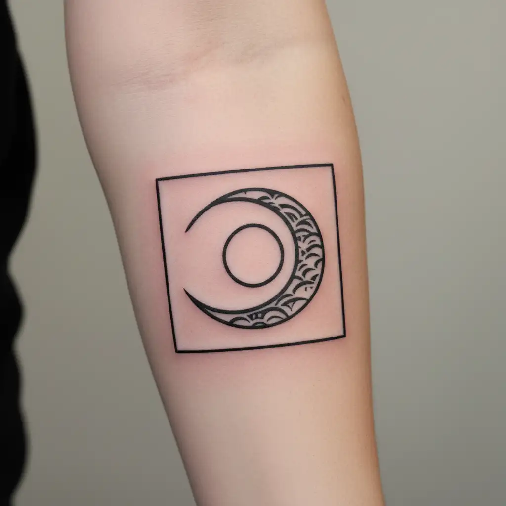 sun, moon, wave ,butterfly and then the gratitude symbol. tattoo design idea