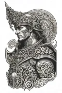 Russian hero tattoo design idea