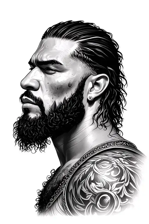 roman reigns tattoo design idea