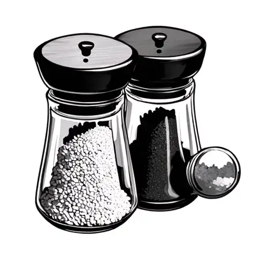 salt and pepper mills tattoo design idea