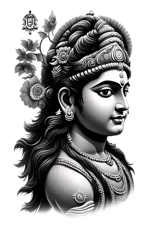 hanuman chalisa tattoo design idea