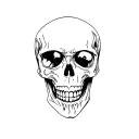 psycho skull tattoo design idea