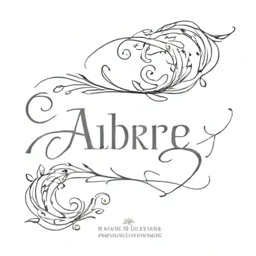 minimalist Name Aubrey Elaine Cuevas 02-05-17 - 06-16-24 tattoo design idea