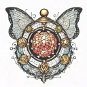 mirrorball sparkle tattoo design idea