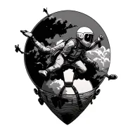 skydiving tattoo design idea