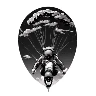 skydiving tattoo design idea