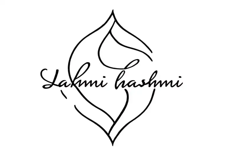 Lakshmi name in infinite love tattoo design idea