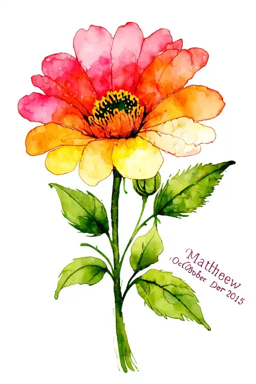 "Matthew 19th October 2015" Filler tattoo on shoulder flower tattoo design idea
