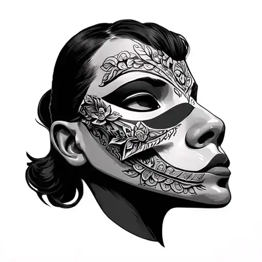 double face mask tattoo design tattoo design idea