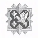 Sumerian cuneiform tattoo design idea