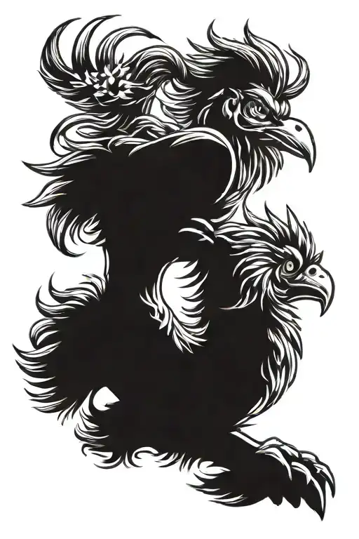 aerith riding chocobo tattoo design idea