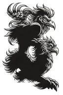 aerith riding chocobo tattoo design idea