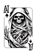 Grim Reaper Playing Cards An Ace tattoo design idea