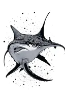whale shark galaxy, manta ray tattoo design idea