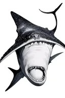 whale shark galaxy, manta ray tattoo design idea