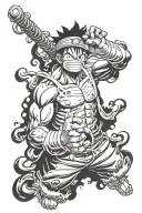 luffy gear 4 tattoo design idea
