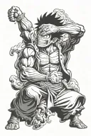 luffy gear 4 tattoo design idea