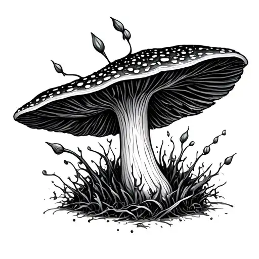 fungus tattoo design idea