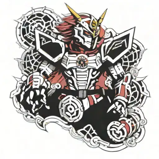 king of hearts g gundam tattoo design idea