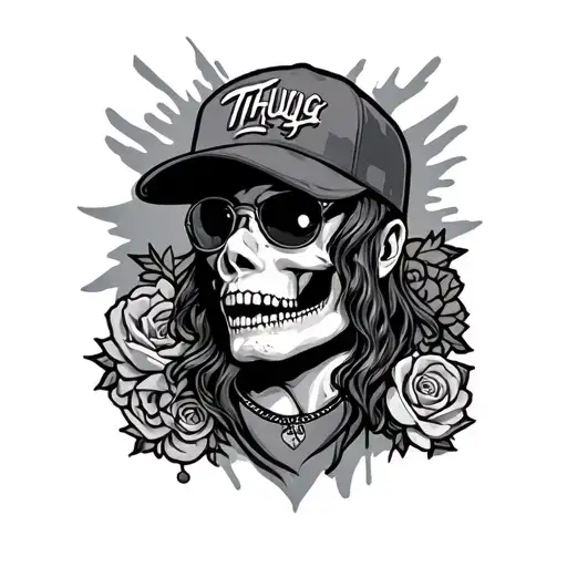 Thug Life tattoo design idea